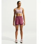 NIKE W NK ONE DF HR 3IN 2N1 SHORT PINK SMOKE/WHITE S