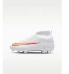 NIKE JR SUPERFLY 11 CLUB FG/MG WHITE/BLUR-BRIGHT CRIMSON 33.5