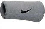 NIKE SWOOSH DOUBLEWIDE WRISTBANDS MATTE SILVER/BLACK 