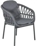 LC Garden &raquo;Bari&laquo; Gartenstuhl I Anthrazit Aluminium/Rope Armlehnstuhl mit Sitz-und