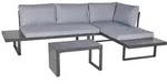 LC Garden &raquo;Sungardo&laquo; Gartenlounge Set 3tlg. anthrazit Aluminium/HPL Loungeset