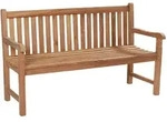 LC Garden &raquo;Kampen&laquo; Gartenbank 120cm Teakholz Holzbank