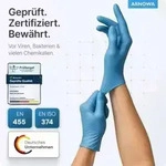 ARNOMED Nitril-Handschuhe Einweghandschuhe 100 St&uuml;ck - Blau / XL
