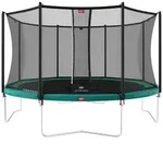 BERG Trampolin Favorit Regular 430 Green mit AirFlow inkl. Sicherheitsnetz Comfort