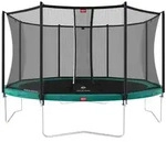 BERG Trampolin Favorit Regular 380 Green mit AirFlow inkl. Sicherheitsnetz...