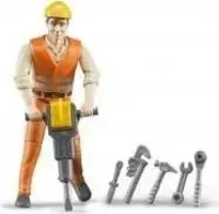 BRUDER 60020, BRUDER bworld Bauarbeiter mit Zubeh&ouml;r