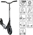 GLOBBER Six Degrees Aluminium Scooter All Terrain, schwarz, 300 mm, Luftbereifung