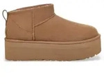 UGG f&uuml;r Damen. 1135092 Lederstiefeletten W Classic Ultra Mini Platform braun (39), 3