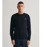 Gant f&uuml;r Herren. 8050601 Marineblauer Pullover mit geripptem...