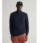 Gant f&uuml;r Herren. 8040523 Baumwollpikee-Pullover mit halbem Rei&szlig;verschluss navy (S),