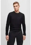 BOSS f&uuml;r Herren. 50501762 Avac schwarzer Pullover (M), L&auml;ssig, Wolle, Langarm