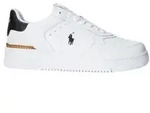 Polo Ralph Lauren f&uuml;r Herren. 809891791003 Court Leder Turnschuhe wei&szlig; (41),