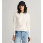 Gant f&uuml;r Damen. 4800100 Wei&szlig;er Pullover mit Rundhalsausschnitt (XS), L&auml;ssig,