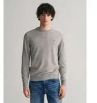 Gant f&uuml;r Herren. 87211 Pullover mit rundem Halsausschnitt aus sehr feiner grauer