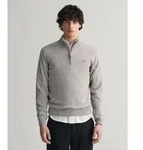 Gant f&uuml;r Herren. 87213 Pullover aus sehr feiner Schafwolle mit grauem halben