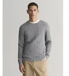 Gant f&uuml;r Herren. 8050601 Grauer Pullover mit Rundhalsausschnitt (XL), L&auml;ssig,