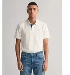 Gant f&uuml;r Herren. 2062026 Off-white Poloshirt aus Kontrast-Piqu&eacute; (S), Wei&szlig;,