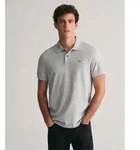 Gant f&uuml;r Herren. 2210 Piqu&eacute;-Poloshirt Regular Fit Shield grau (M), L&auml;ssig,