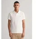 Gant f&uuml;r Herren. 2220 Piqu&eacute; Slim Fit Shield Poloshirt wei&szlig; (M), L&auml;ssig,
