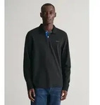 Gant f&uuml;r Herren. 2065004 Schwarzes Kontrast-Piqu&eacute;-Poloshirt (S), L&auml;ssig,