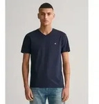 Gant f&uuml;r Herren. 2003186 Shield V-Ausschnitt T-shirt navy (S), L&auml;ssig, Baumwolle,