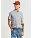 Gant f&uuml;r Herren. 2003186 Slim Fit Schild-T-Shirt grau (S), L&auml;ssig, Baumwolle,