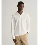 Gant f&uuml;r Herren. 2230 Shield Piqu&eacute;-Poloshirt wei&szlig; (S), L&auml;ssig, Baumwolle, Langarm