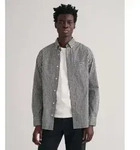 Gant f&uuml;r Herren. 3000120 Schwarzes Vichykaro-Popelinehemd Regular Fit (S), L&auml;ssig,