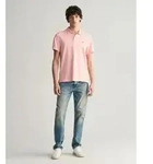 Gant f&uuml;r Herren. 2210 Piqu&eacute;-Poloshirt Regular Fit Shield rosa (S), L&auml;ssig,
