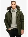 Superdry f&uuml;r Herren. M5011929A Parka aus gr&uuml;nem Kunstfell Everest (S), L&auml;ssig,
