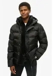 Superdry f&uuml;r Herren. M5011902A Grafik Puffermantel schwarz (S), L&auml;ssig, Recyceltes