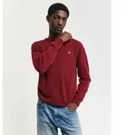 Gant f&uuml;r Herren. 87211 Sehr feiner Pullover aus Schafwolle mit burgunderrotem