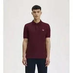 Fred Perry f&uuml;r Herren. M6000 Einfarbiges bordeauxrotes Poloshirt (S), L&auml;ssig,
