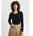 Gant f&uuml;r Damen. 4800103 Strickjacke aus elastischer Baumwolle in Marineblau von