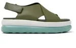Camper f&uuml;r Damen. K201727-003 Ledersandalen Pelotas Flota Up gr&uuml;n (36), 5 bis 8 cm,
