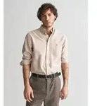 Gant f&uuml;r Herren. 3000200 Oxford-Hemd Regular Fit beige (S), L&auml;ssig, Baumwolle,