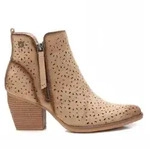Refresh f&uuml;r Damen. 17251902-BEIGE Lederstiefelette 172519 beige (37), 5 bis 8 cm,