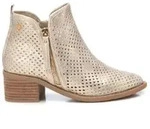 Xti f&uuml;r Damen. 14396101-ORO Lederstiefeletten 143961 gold (37), 5 bis 8 cm,