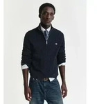 Gant f&uuml;r Herren. 8050603 Marineblauer Pullover mit halbem Rei&szlig;verschluss (M),