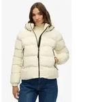 Superdry f&uuml;r Damen. W5011996A Stanton Off-White Steppjacke mit Kapuze (XS), Wei&szlig;,
