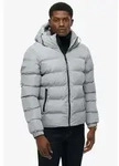 Superdry f&uuml;r Herren. M5011905A Sport-Pufferjacke mit Kapuze grau (S), L&auml;ssig,