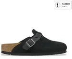Birkenstock f&uuml;r Damen. 1030497 Leder-Clogs Boston Braided (Schmale Passform) schwarz