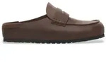Birkenstock f&uuml;r Herren. 1029617 Leder-Mokassins Naples Wrapped dunkelbraun