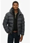 Superdry f&uuml;r Herren. M5011905A Sportsteppjacke mit Kapuze schwarz (S), L&auml;ssig,