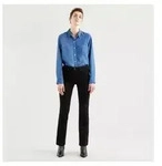 Levi's f&uuml;r Damen. 19631-0000 Jeans 314 Shaping Straight schwarz (27/34), L&auml;ssig,