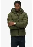 Superdry f&uuml;r Herren. M5011905A Sportsteppjacke mit Kapuze gr&uuml;n (S), L&auml;ssig,