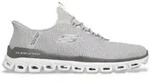 Skechers f&uuml;r Herren. 233010 Pantoletten Glide Step Noxus grau Hausschuhe (42),