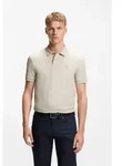 BOSS f&uuml;r Herren. 50507803 Slim Fit Poloshirt beige (L), L&auml;ssig, Baumwolle, Kurzarm