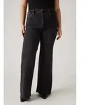 Levi's f&uuml;r Damen. A7503-0007 Jeans Ribcage Bell schwarz (27/34), L&auml;ssig, Baumwolle,
