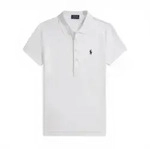 Polo Ralph Lauren f&uuml;r Damen. 211B18200015 Slim Fit Stretch-Poloshirt wei&szlig; (L),